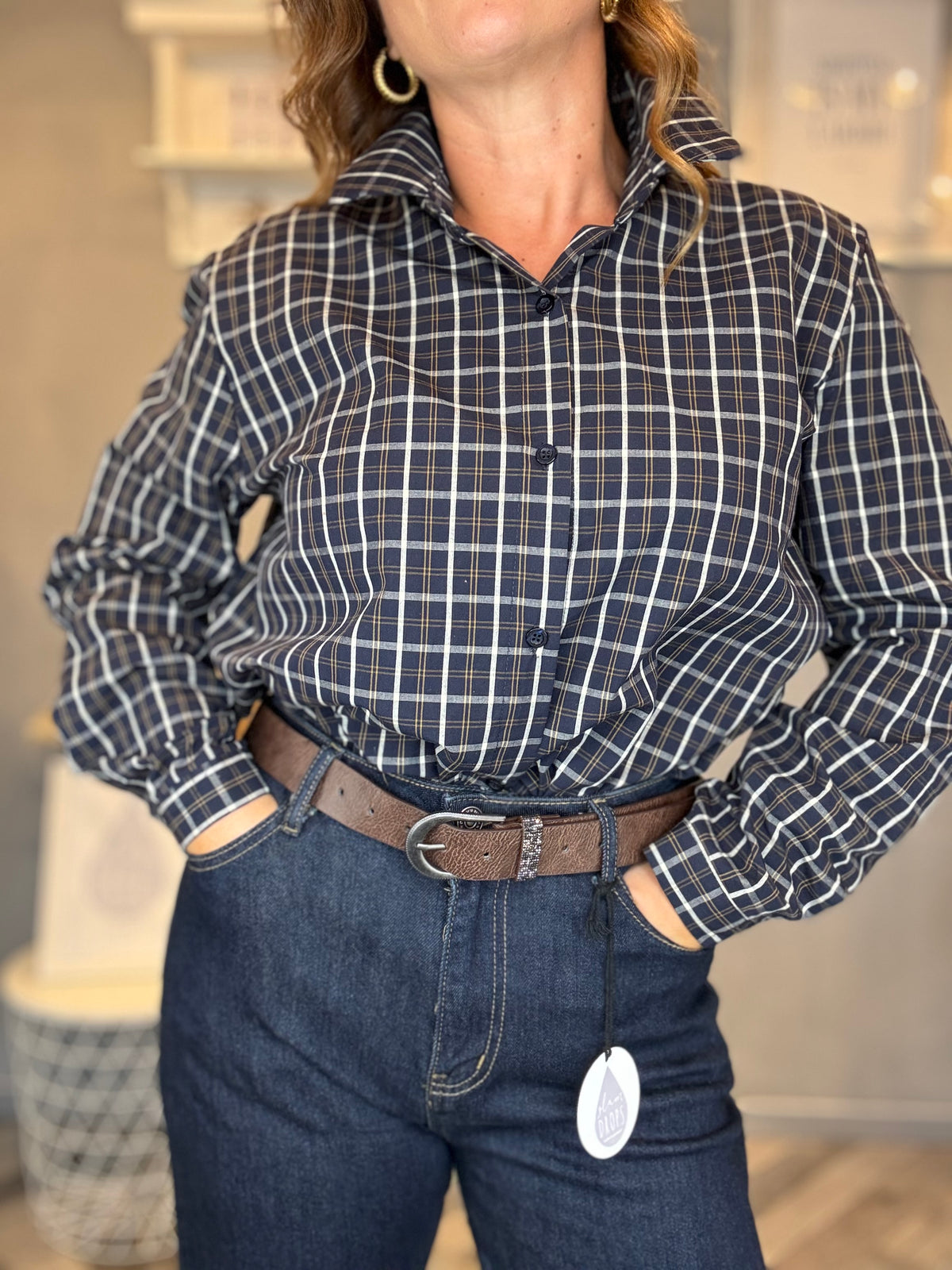 Jeans palazzo con cintura jewel