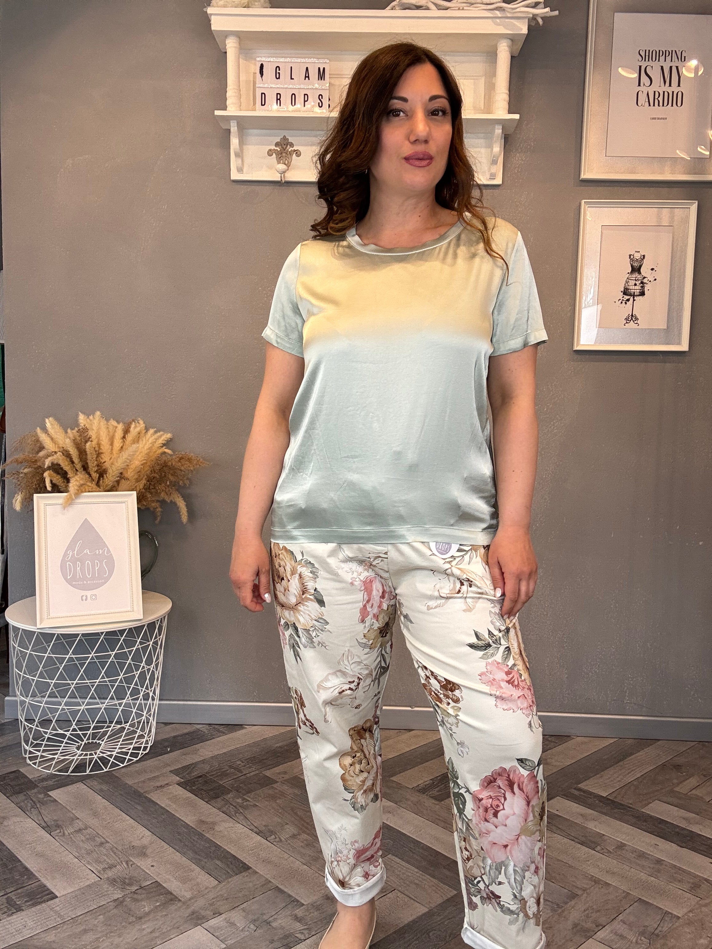 Blusa Vicky in raso di viscosa