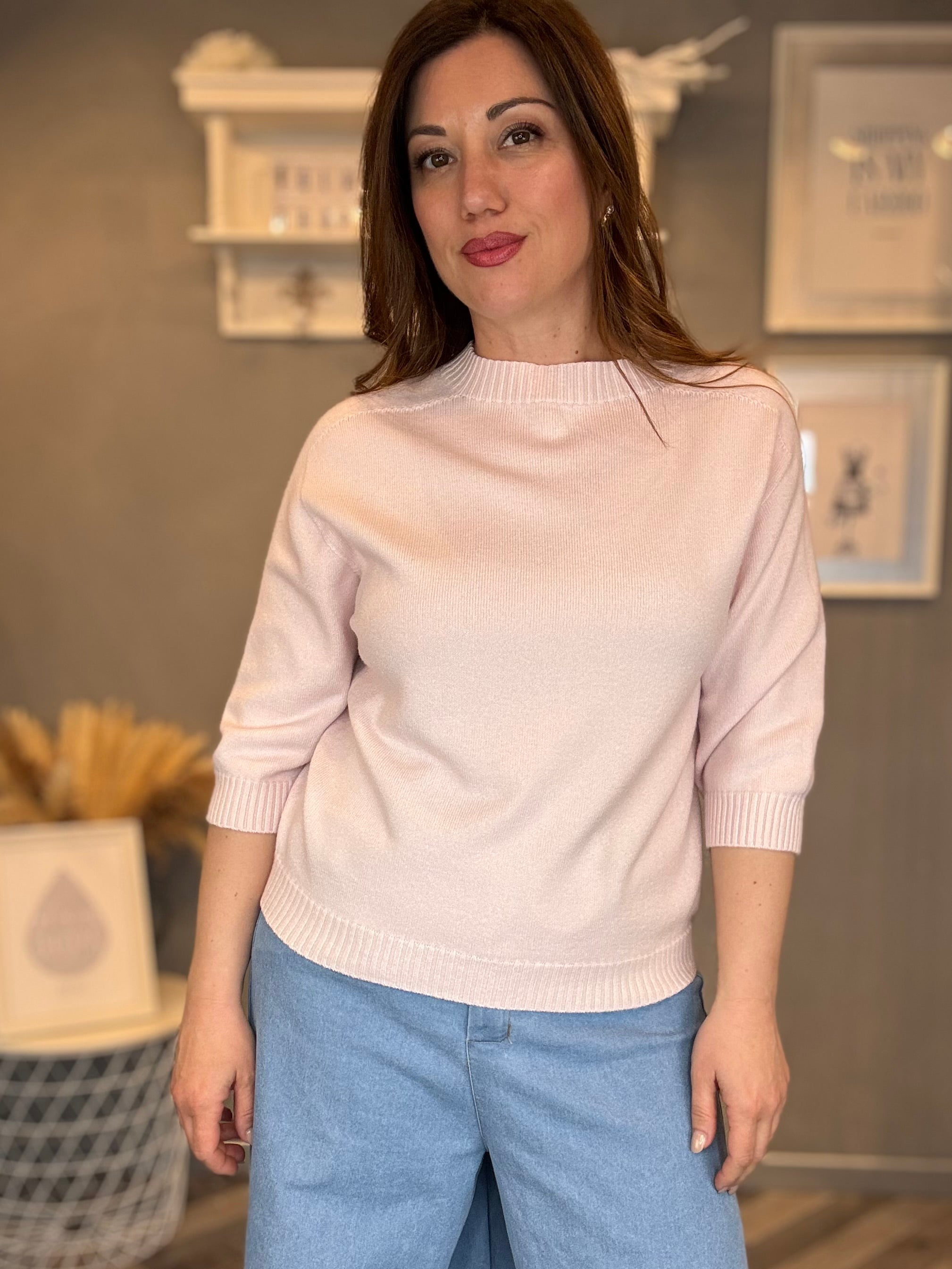 Maglioncino Essenza rosa pastello
