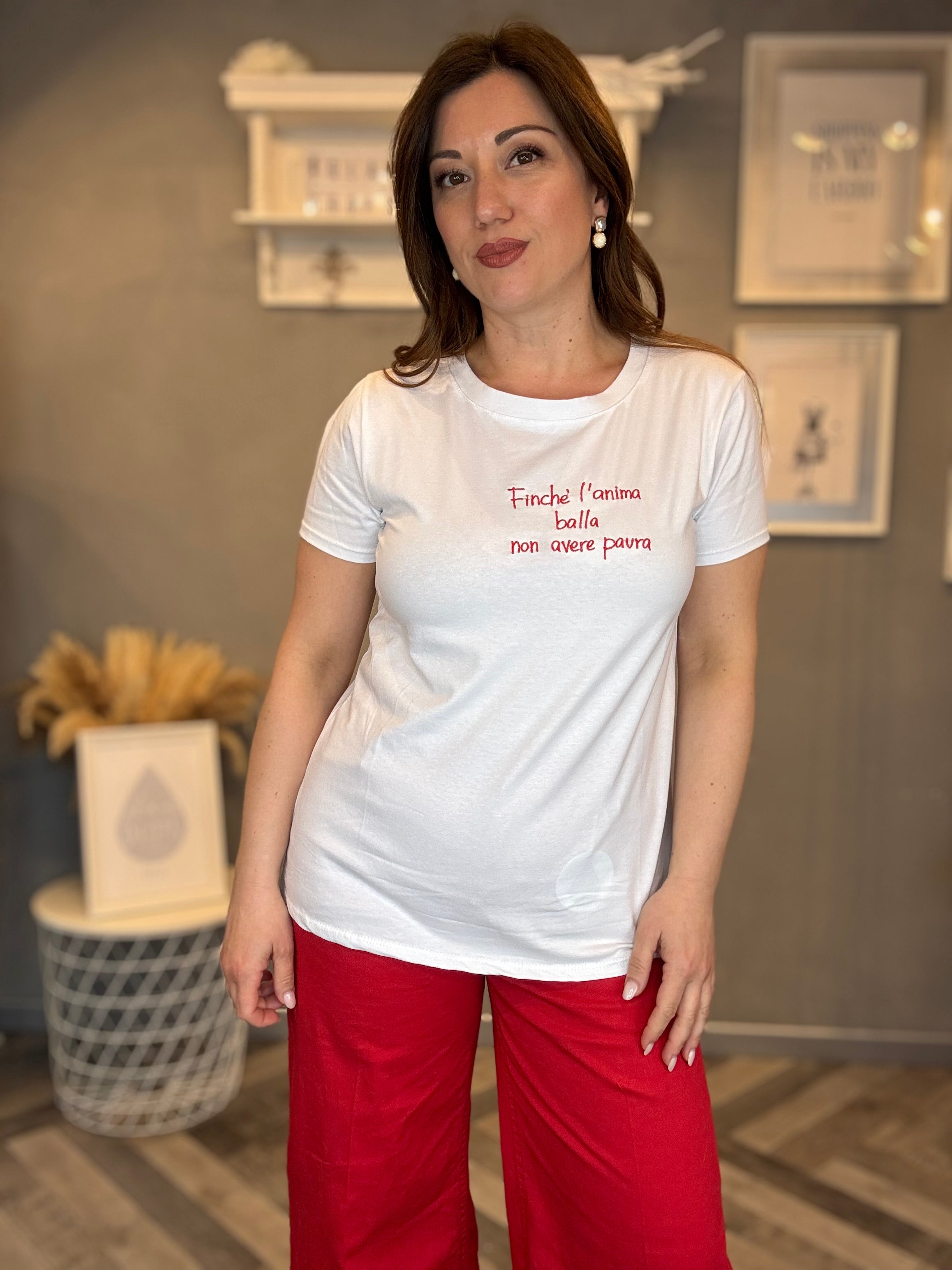 T-shirt Finché l’anima balla rosso