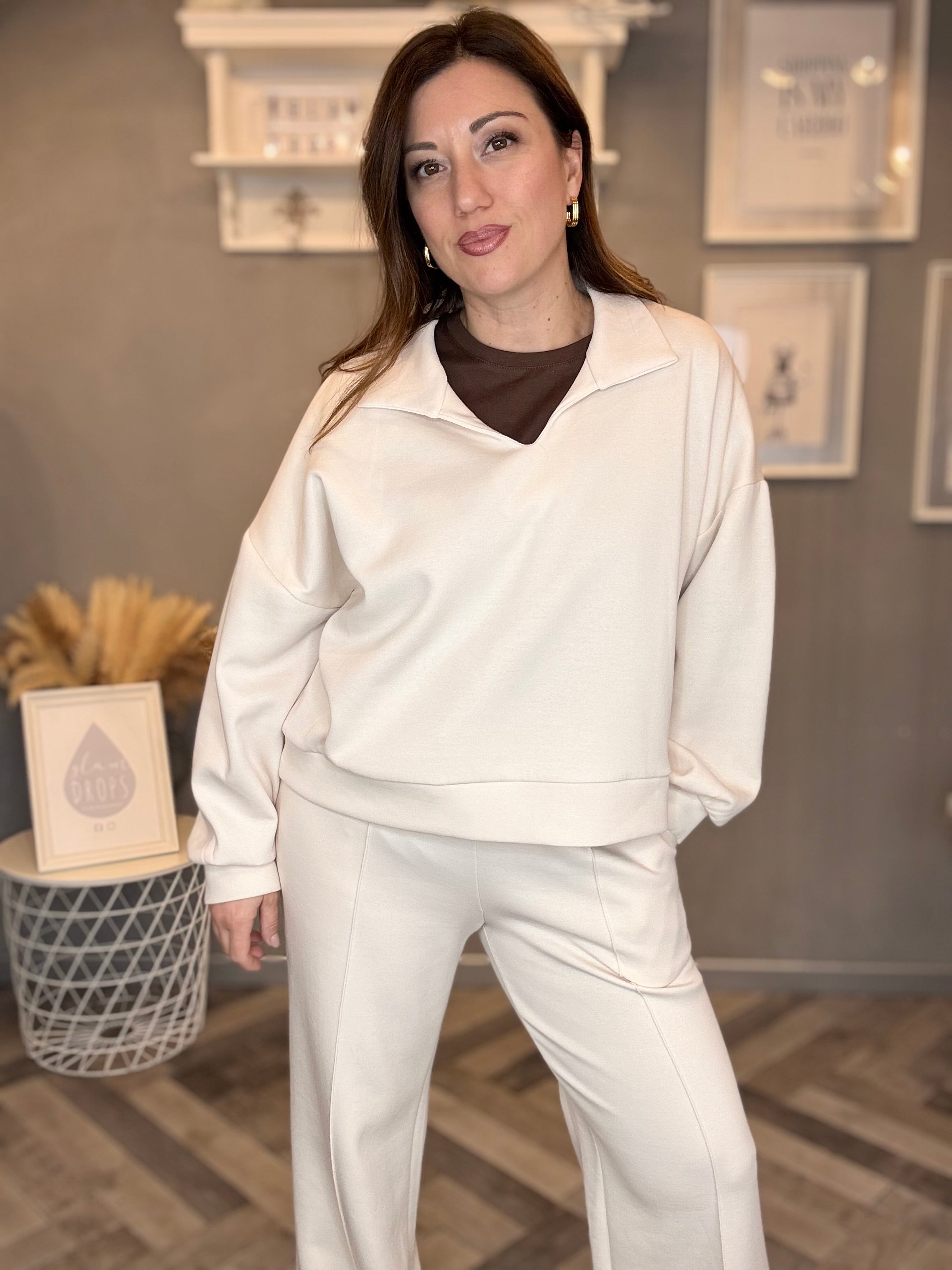 Tuta polo chic burro