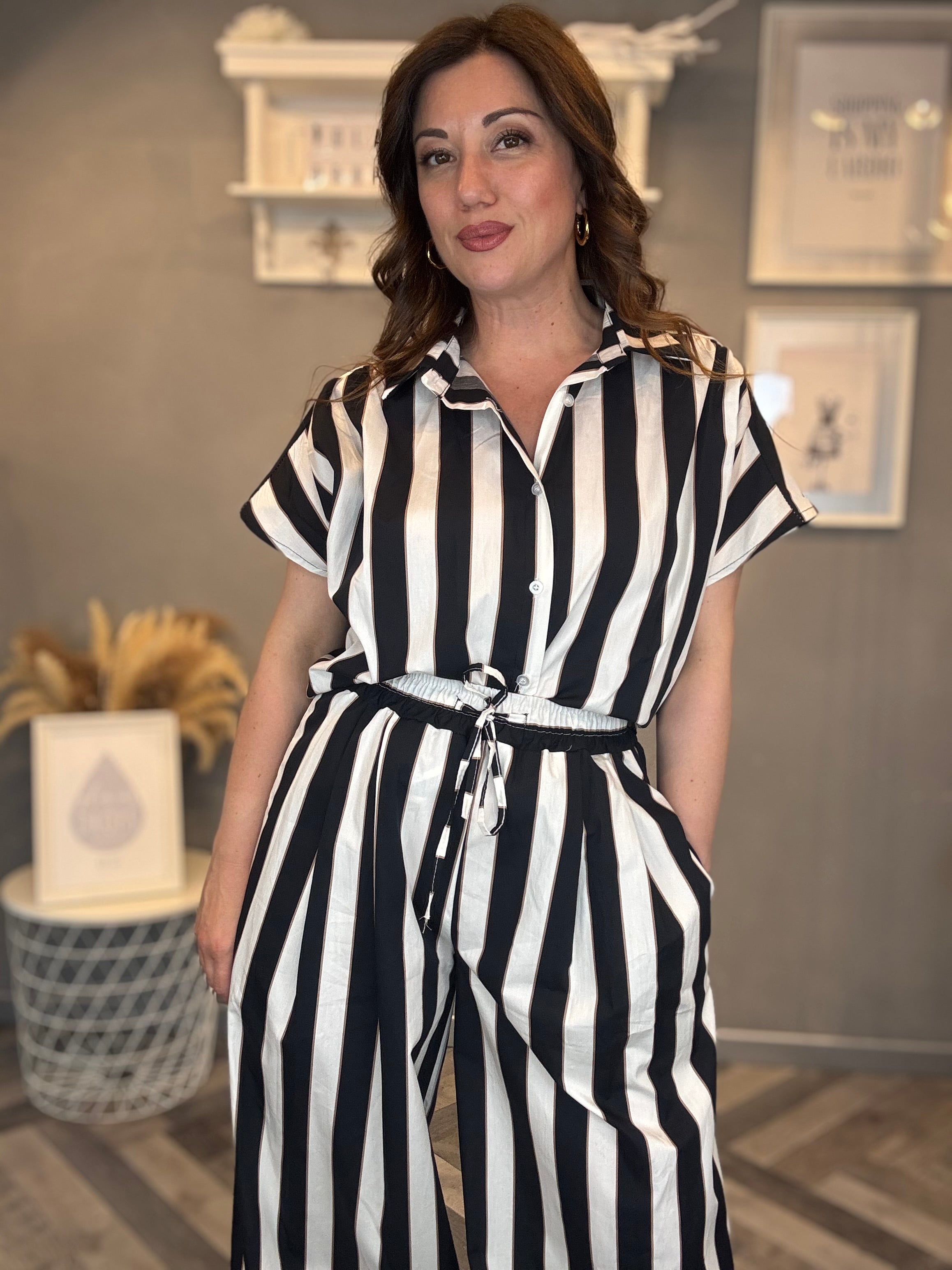 Coordinato righe Black and White