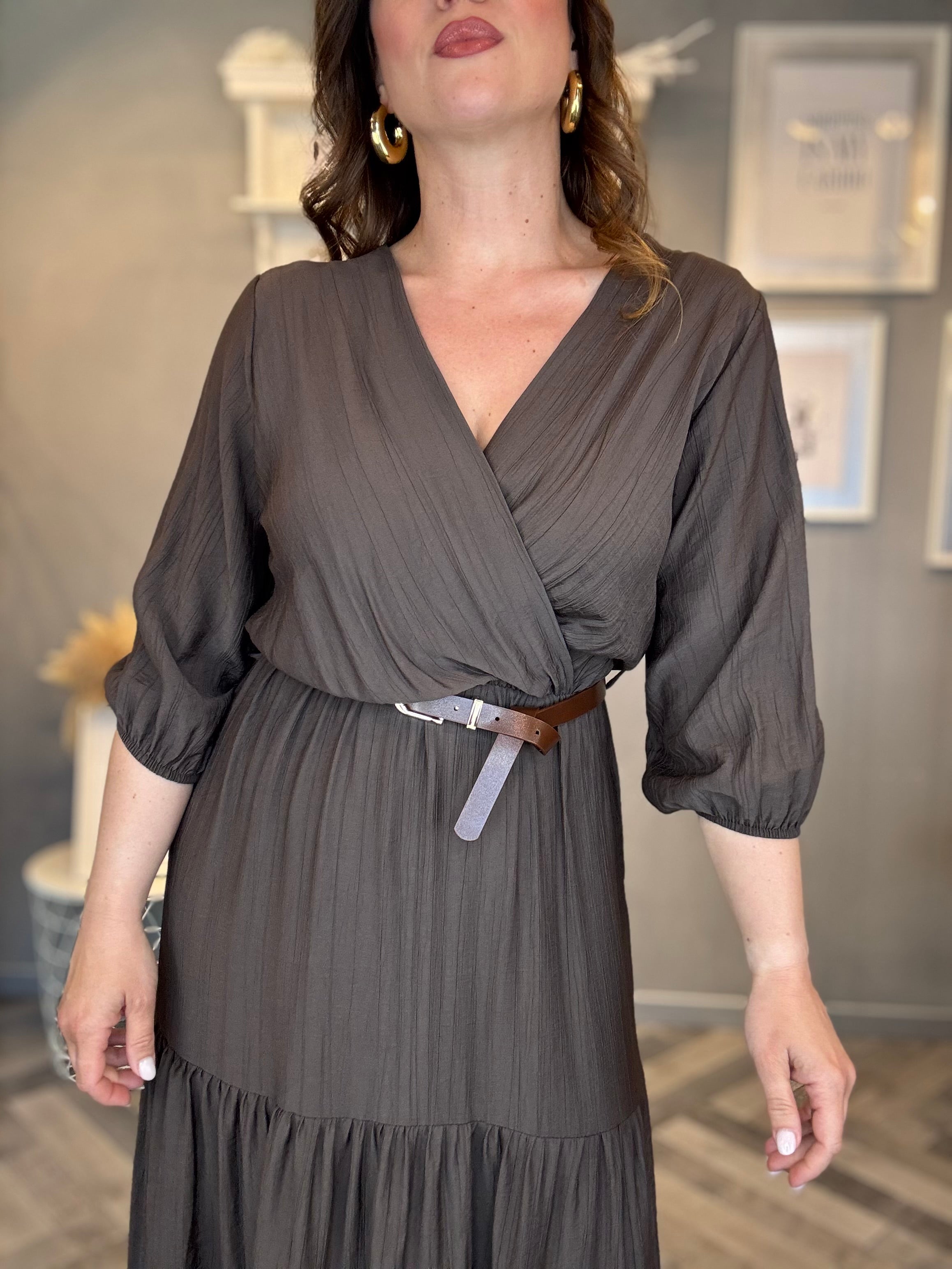 Abito Midi incrocio Soft Moro