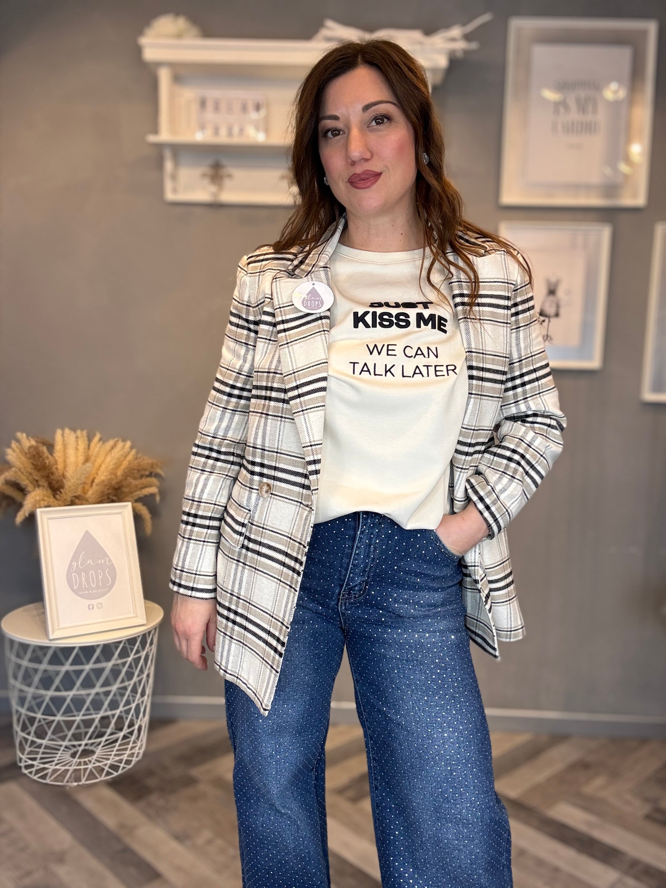 Lumina t-shirt Just kiss me burro