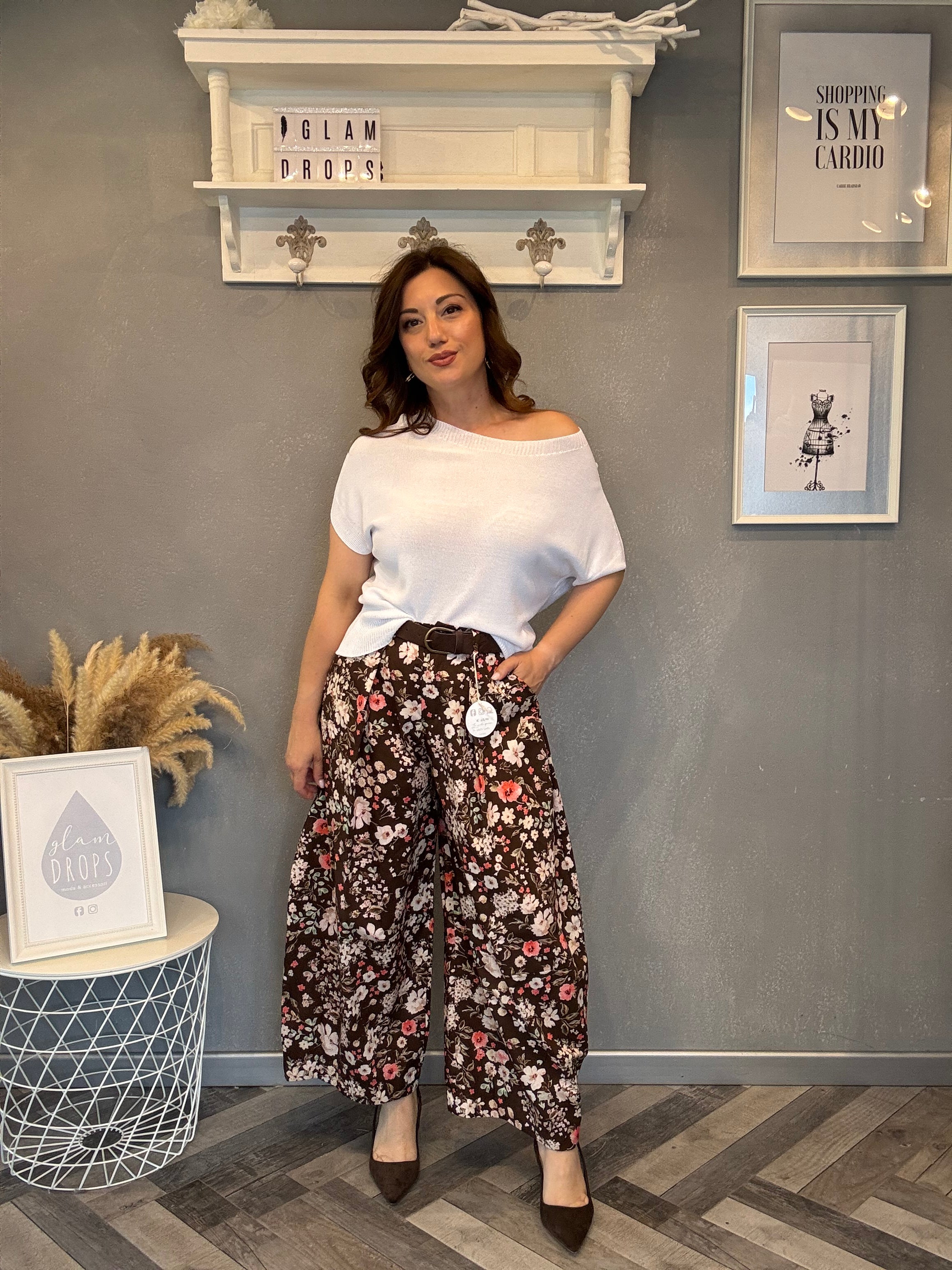Maglia scollo morbido bianca