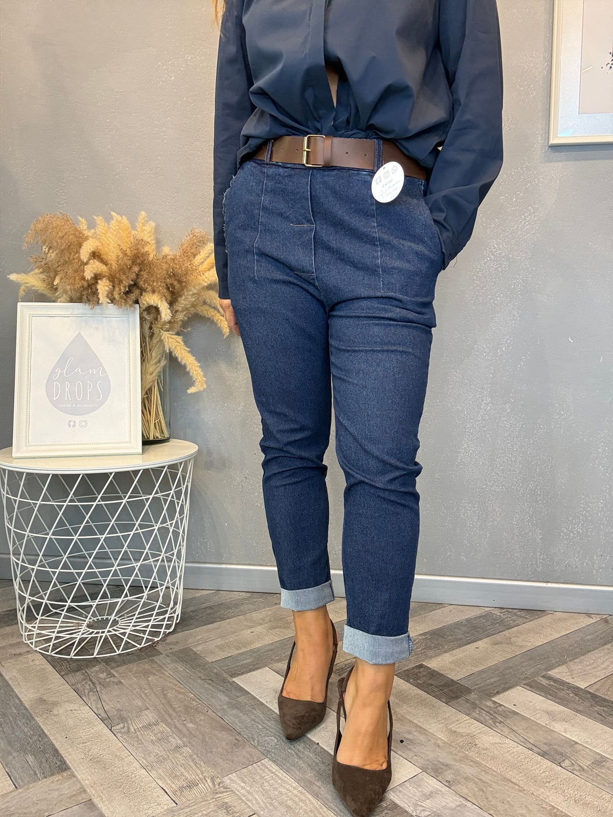 Jeans slim comfort con cintura