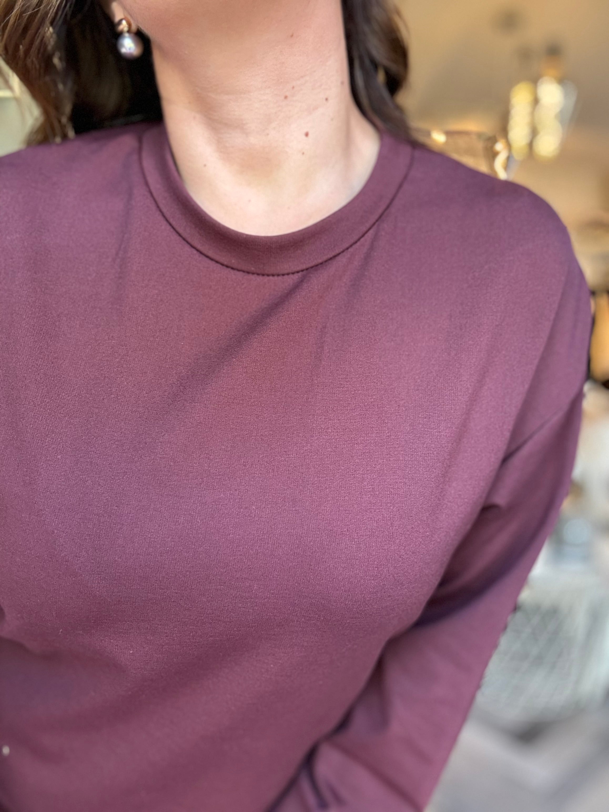 Abito felpa con pizzo nero