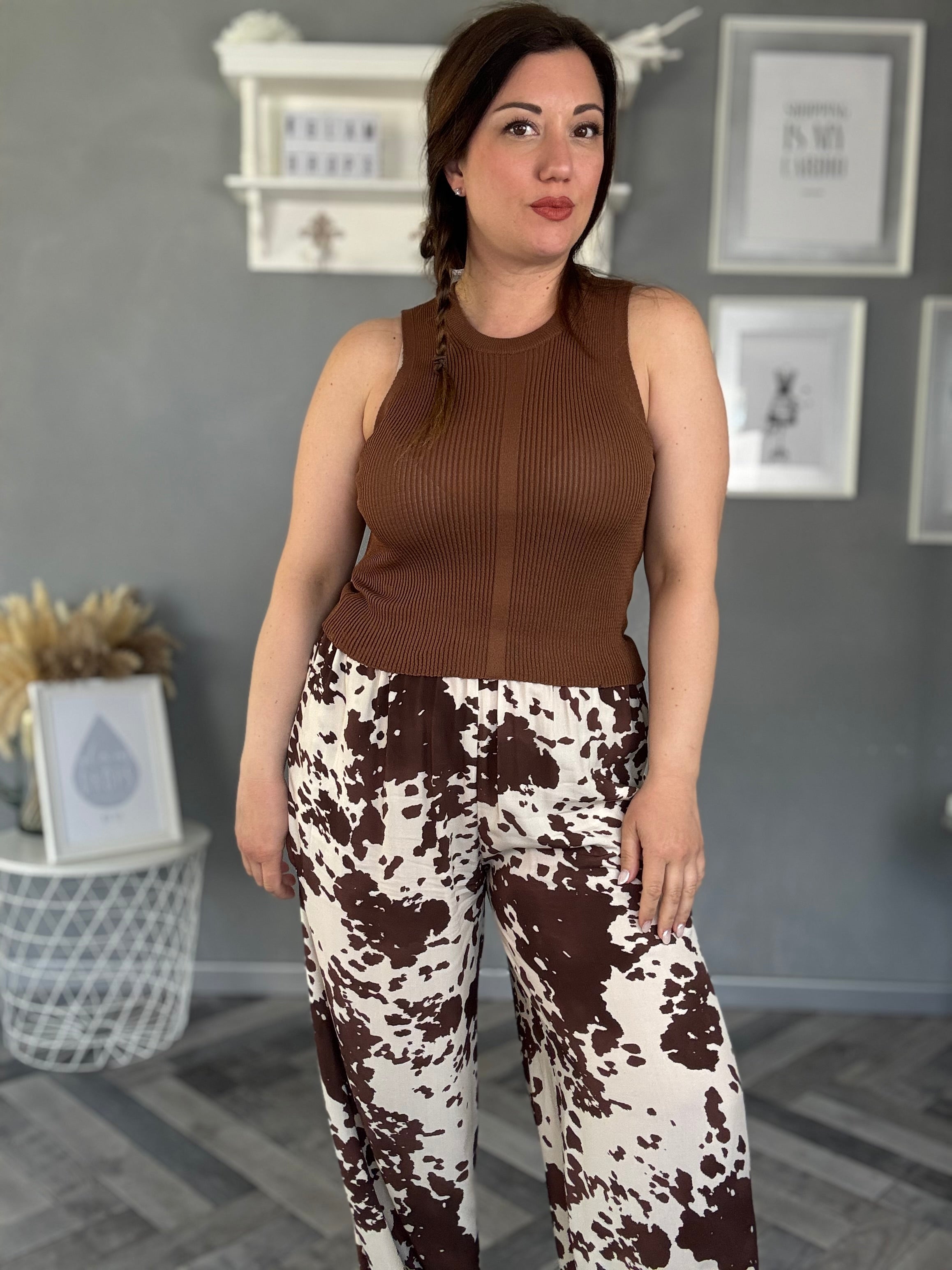 Lumina top in maglia a costine
