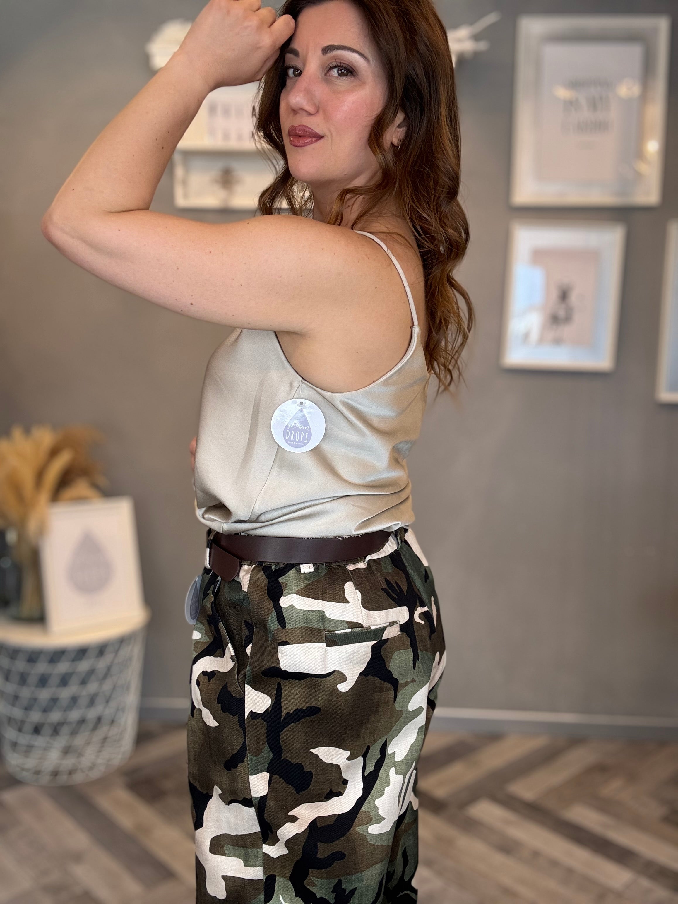 Pantalone camouflage relax