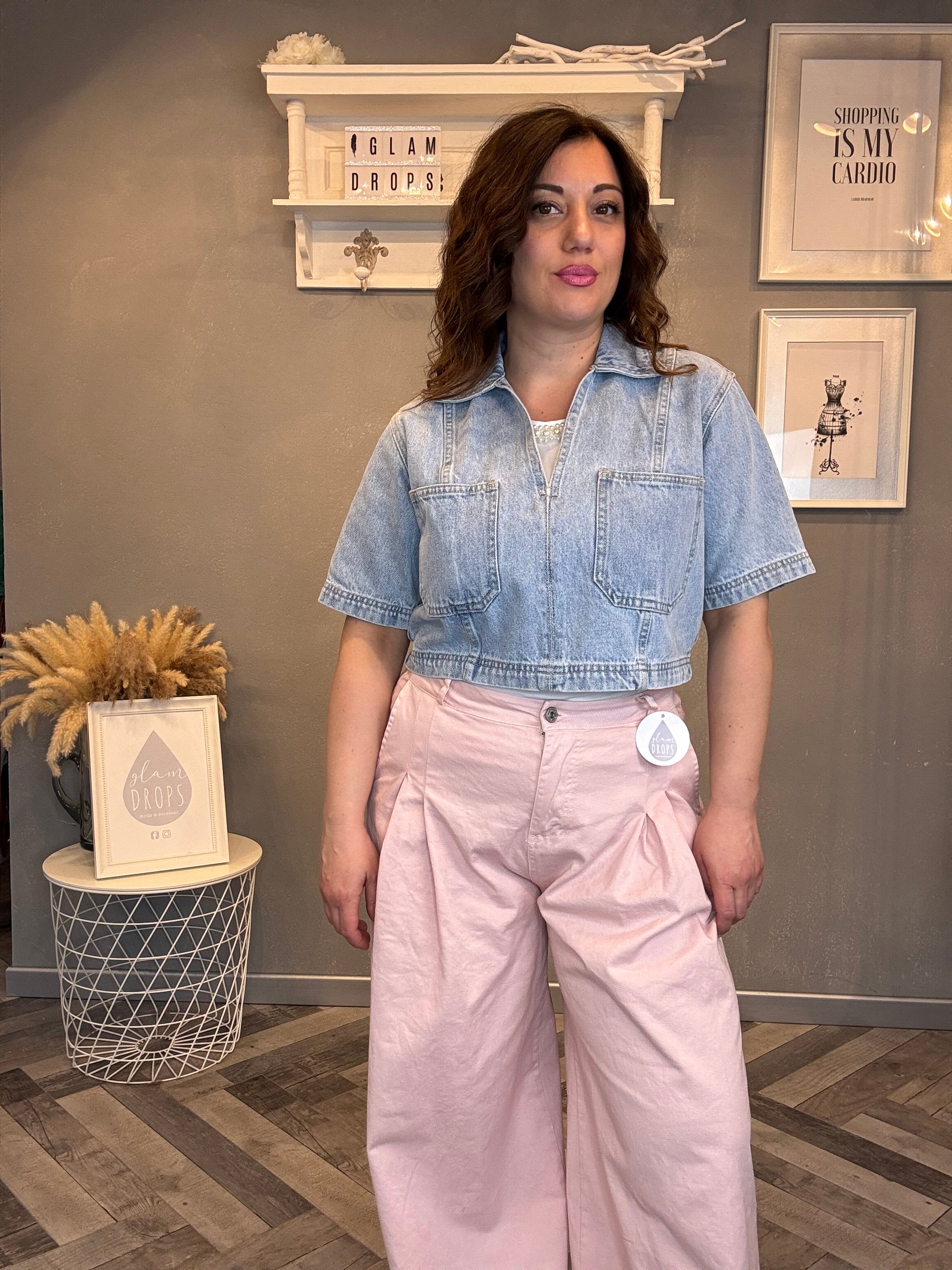 Lumina giacca bolerino in denim