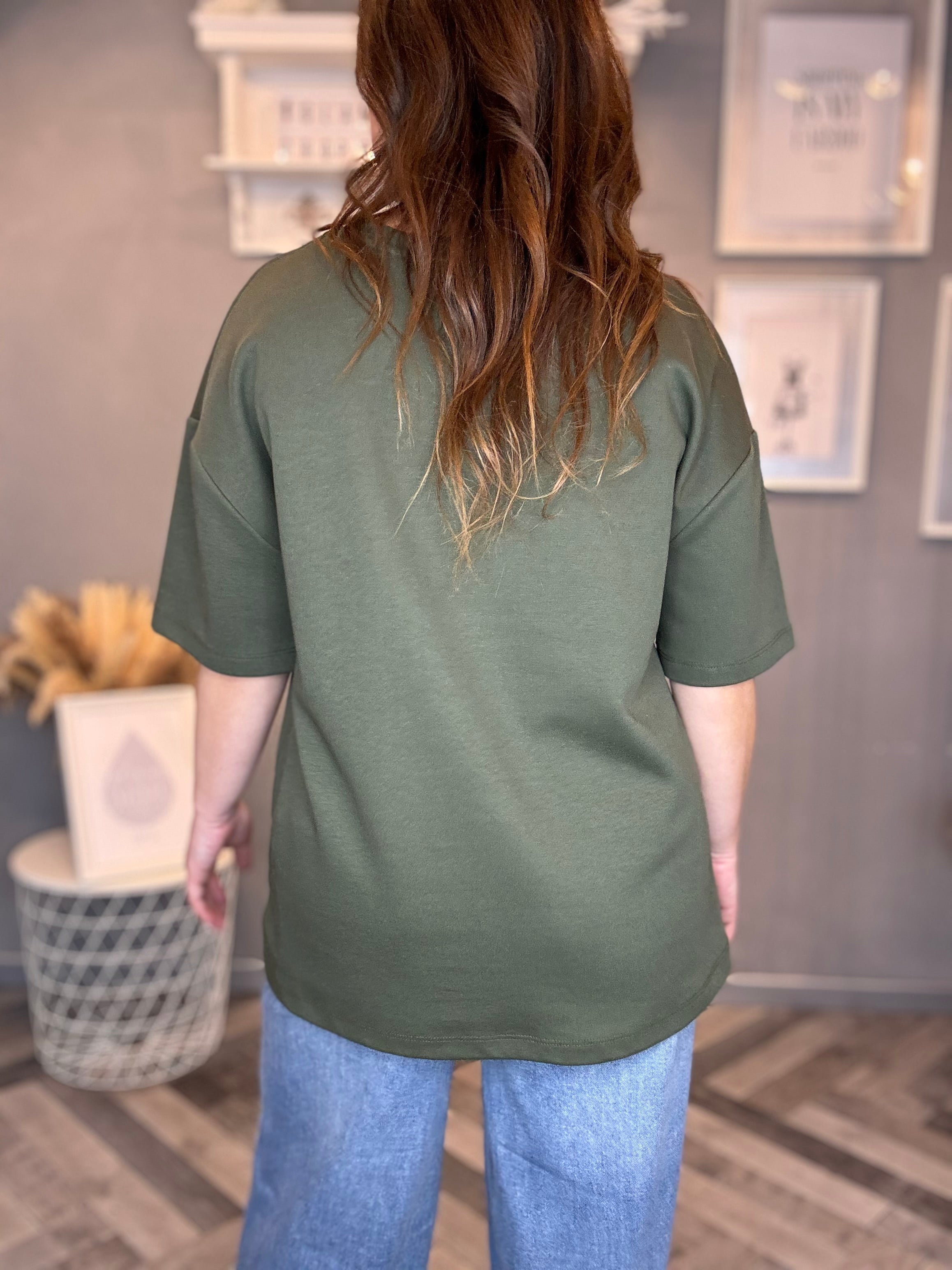 Lumina t-shirt Just kiss me verde militare