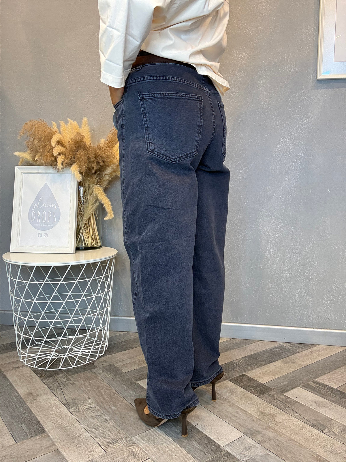 Jeans Urban barrel blu