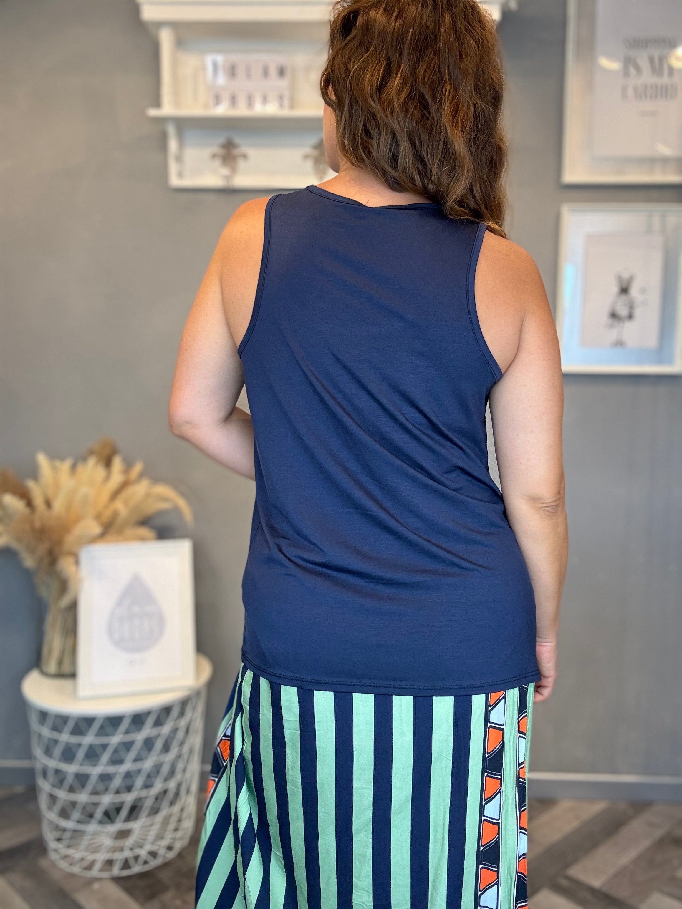 Canottiera essential blu