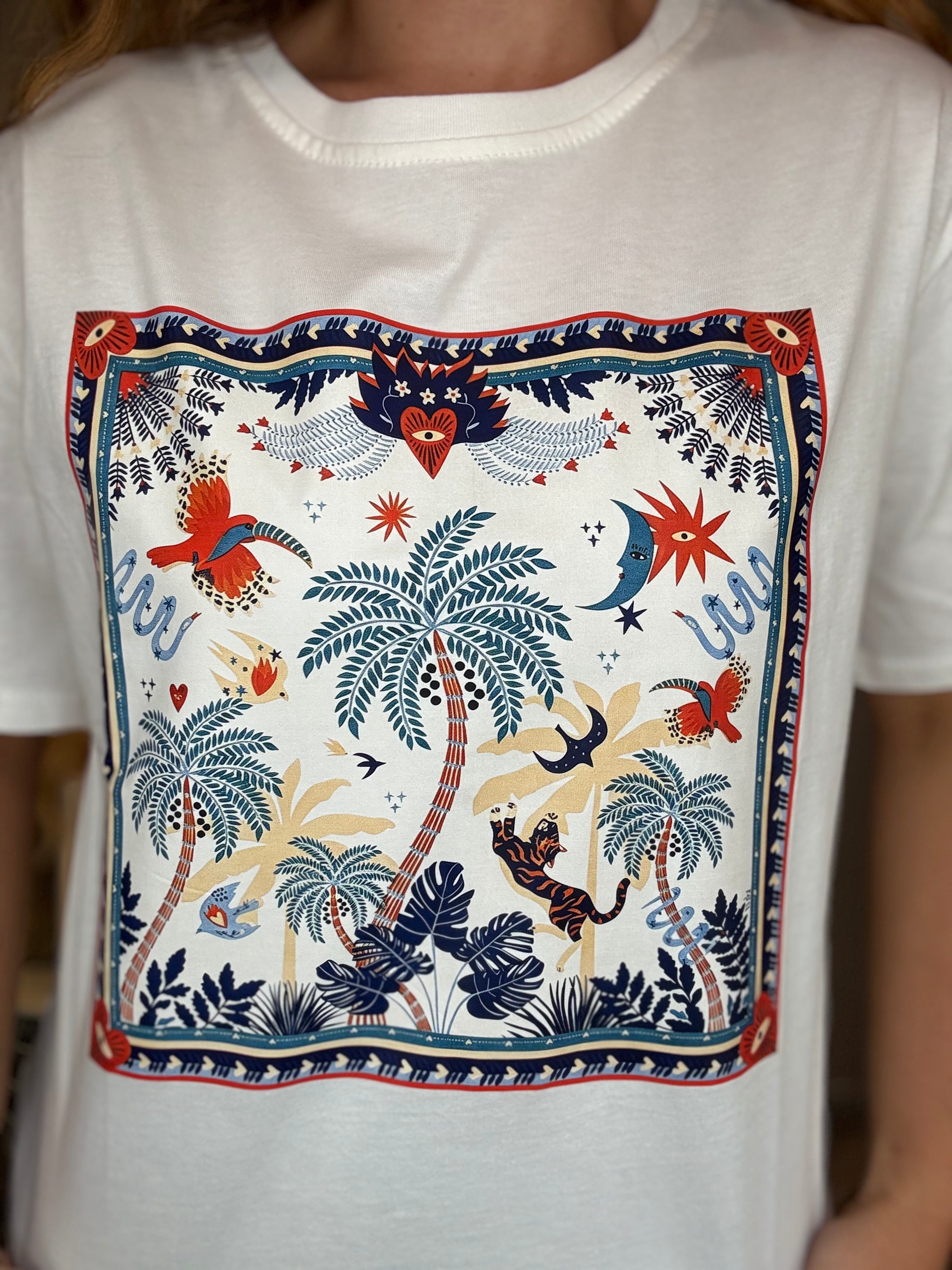 T-shirt Isla Bonita Jungle turchese