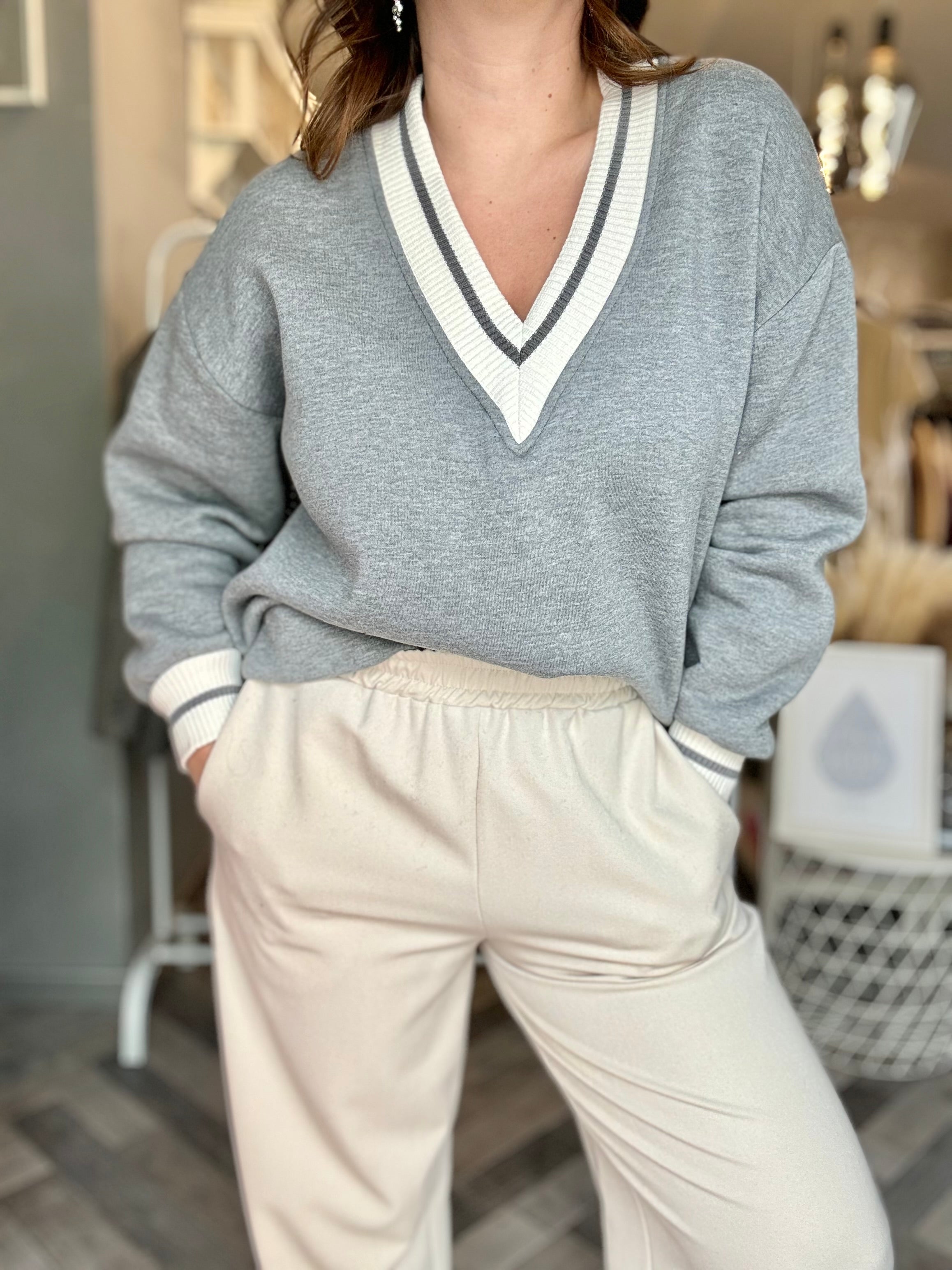Lumina pantalone palazzo con elastico in vita
