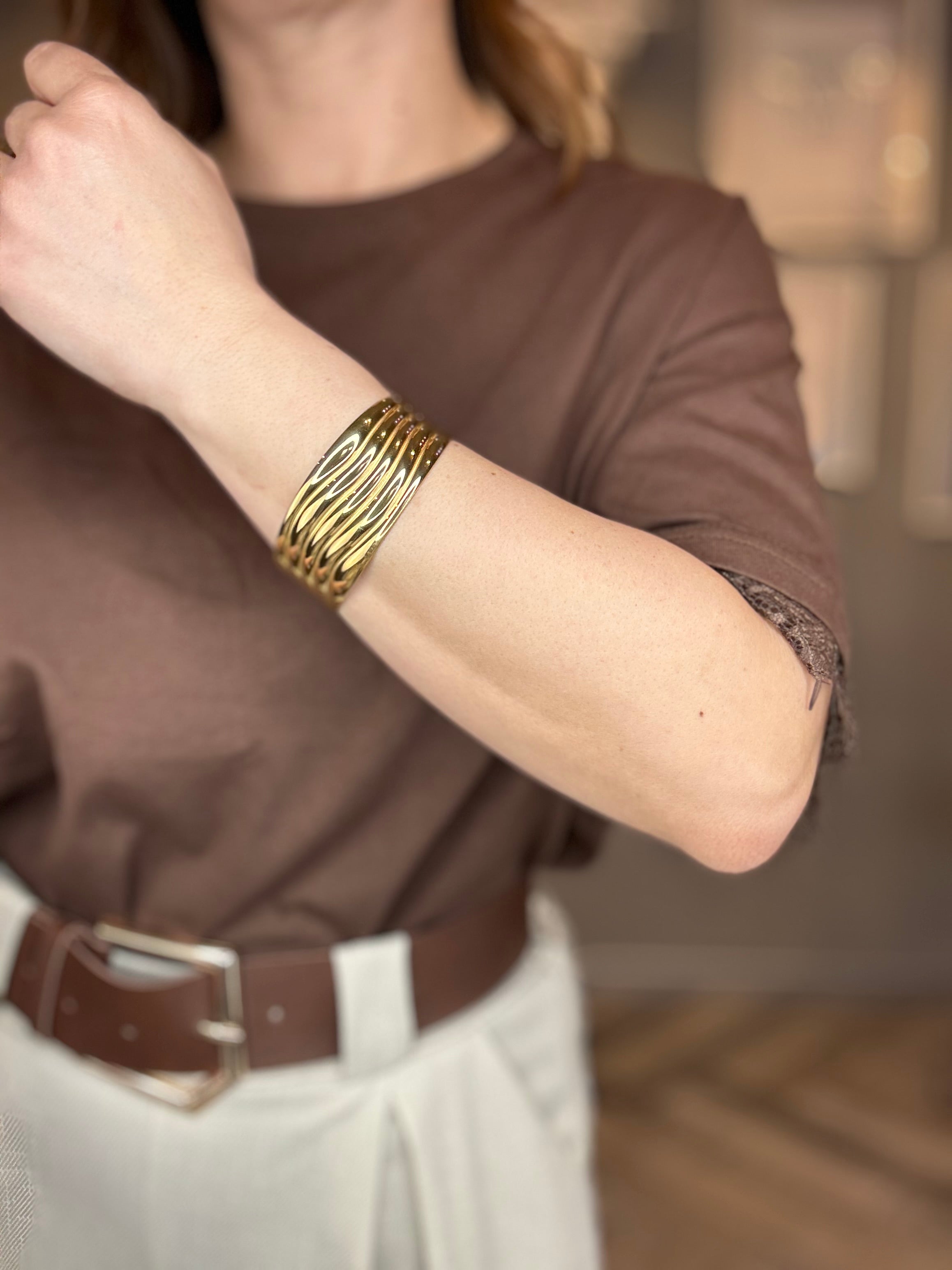 Bracciale onda oro