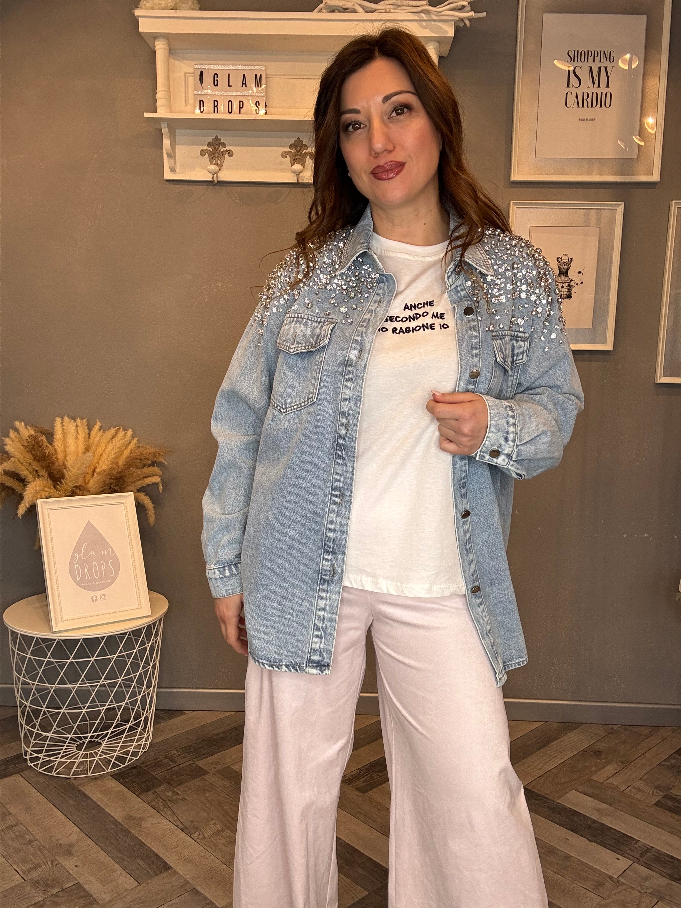 Pantalone eco suede wide rosa pastello