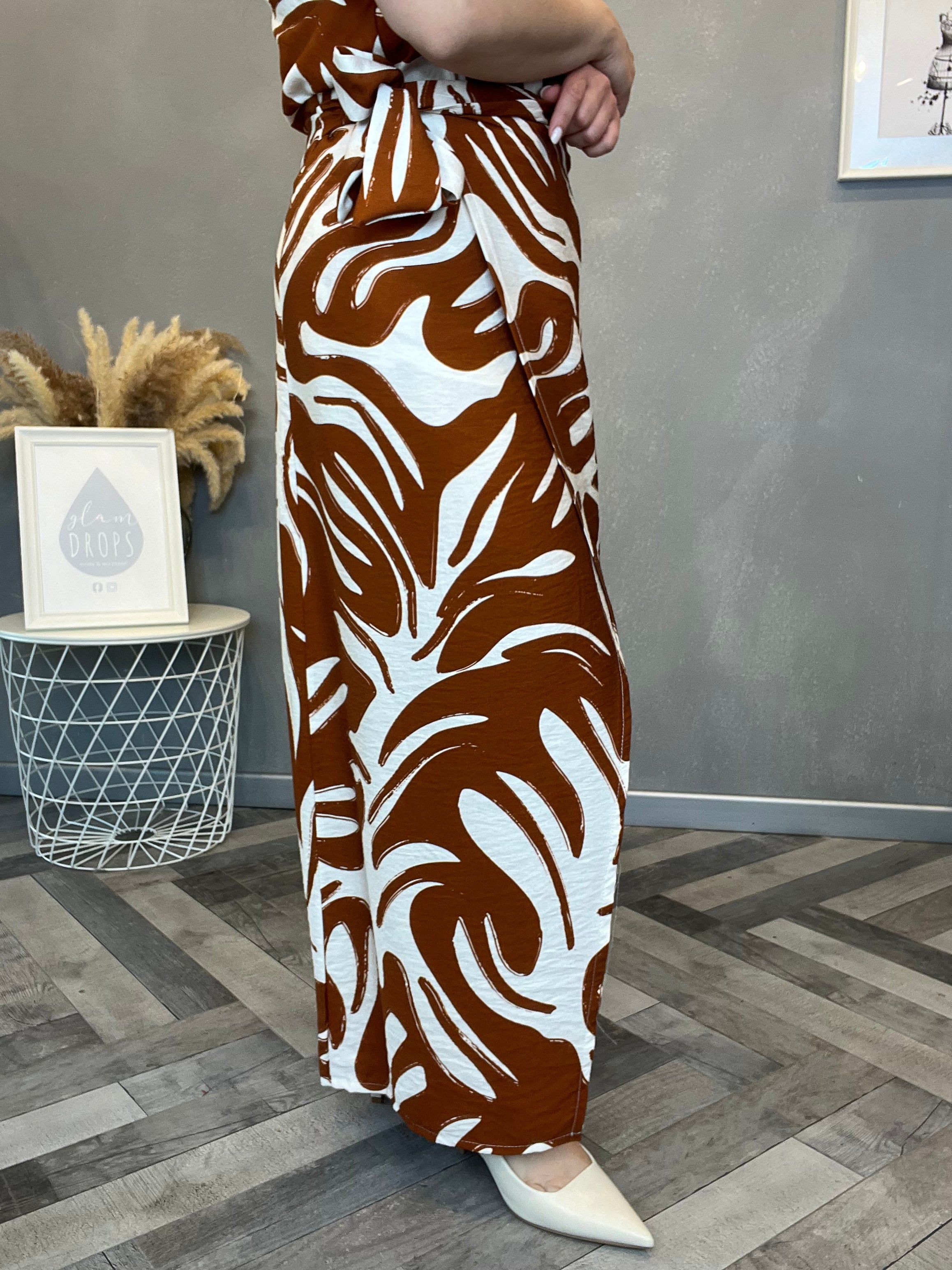 Coordinato Tropical chic cuoio