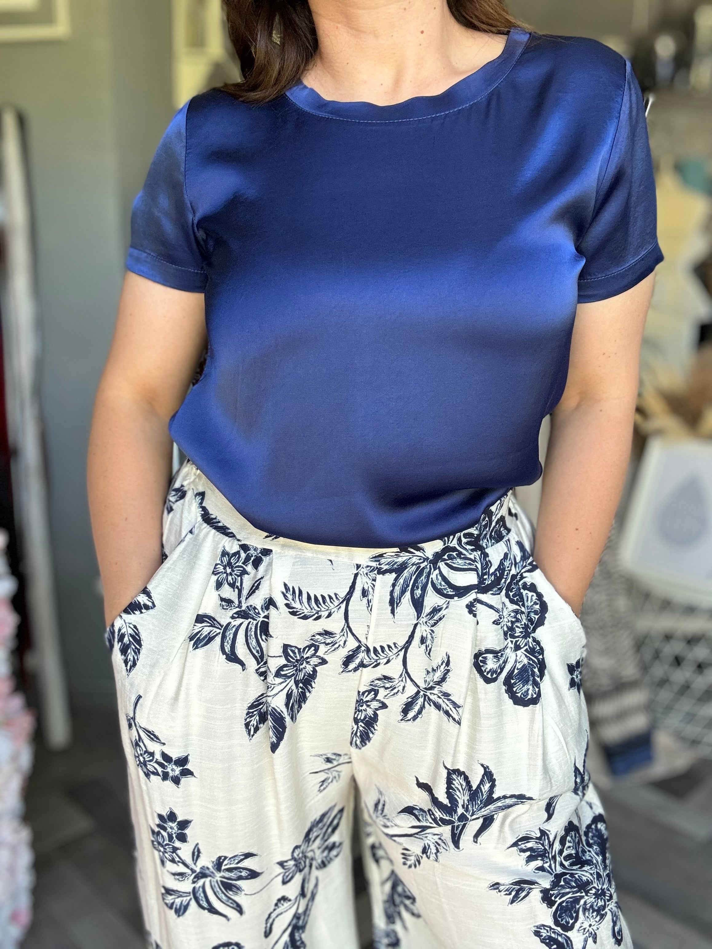 Blusa Vicky in raso di viscosa