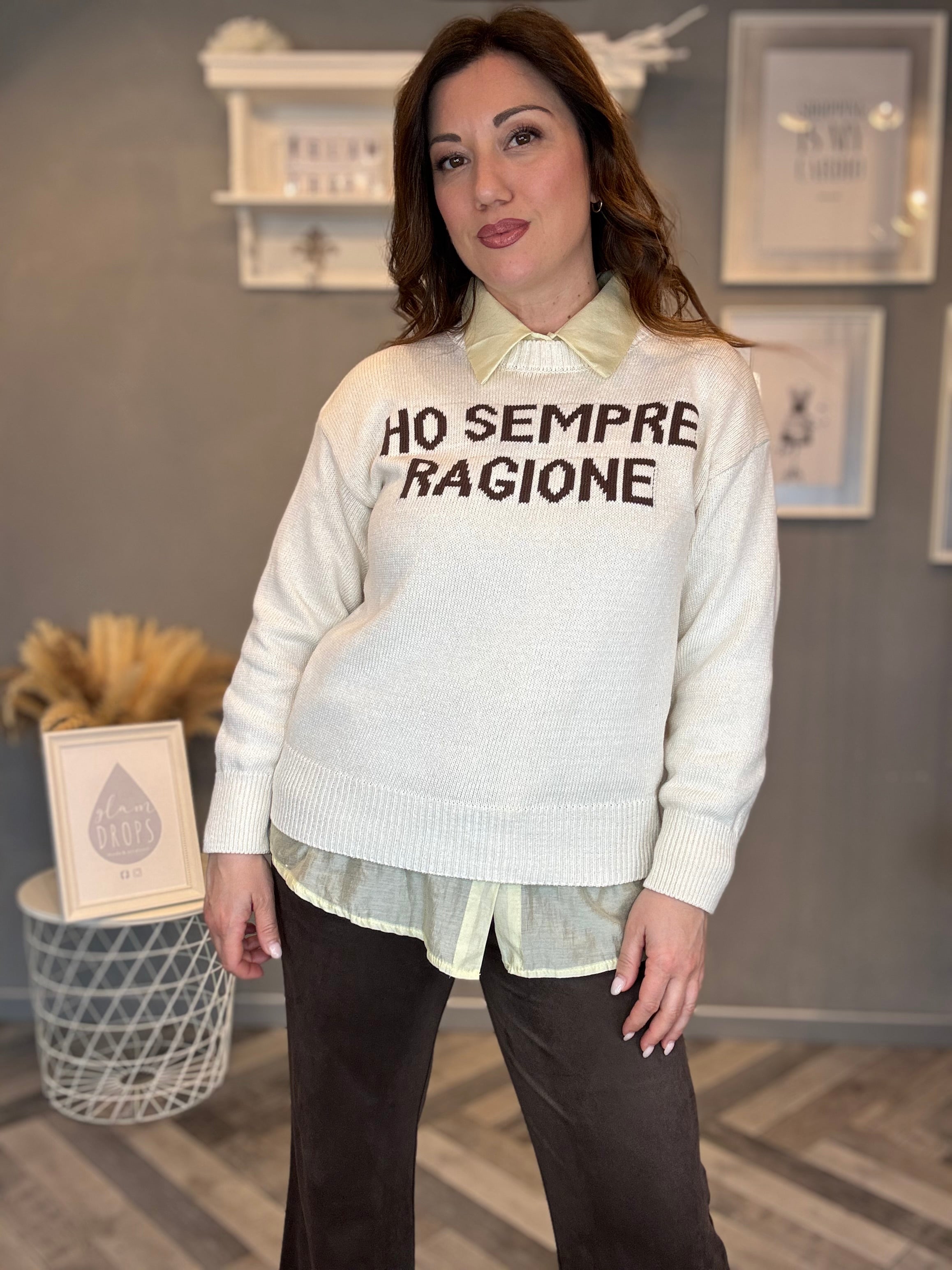 Maglioncino burro Ho sempre ragione