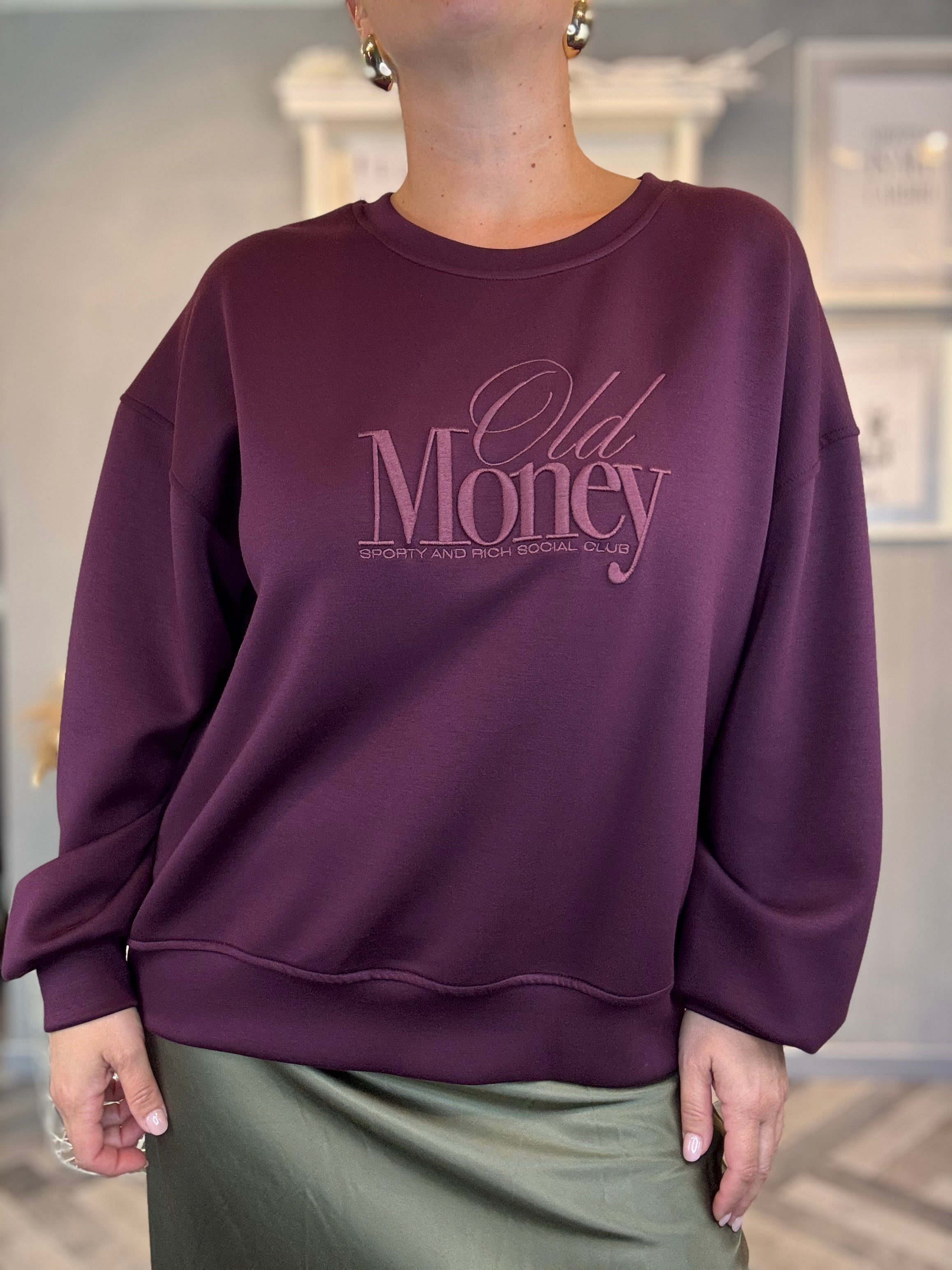 Lumina felpa Old Money Borgogna