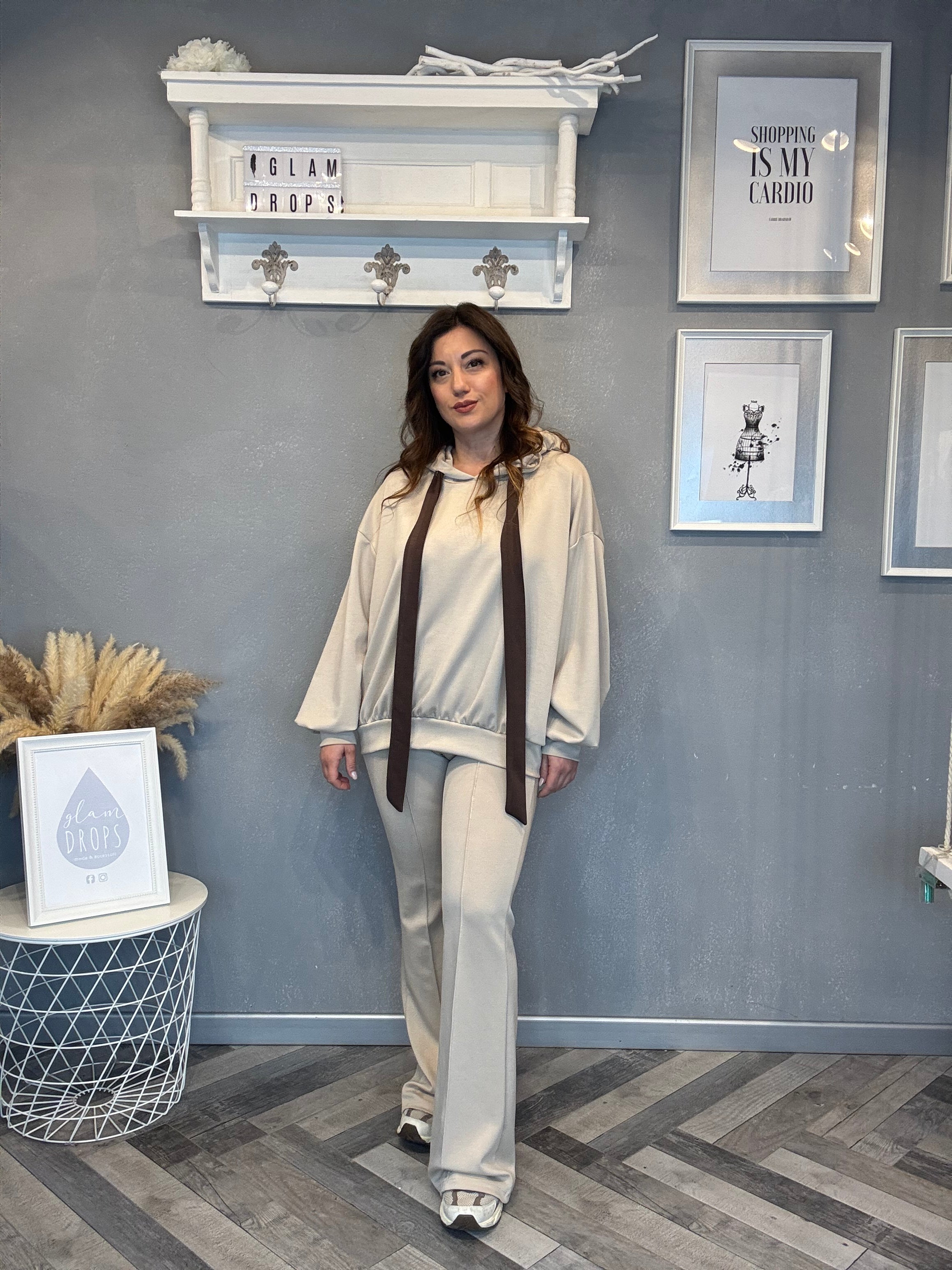 Pantalone flare in tessuto tecnico