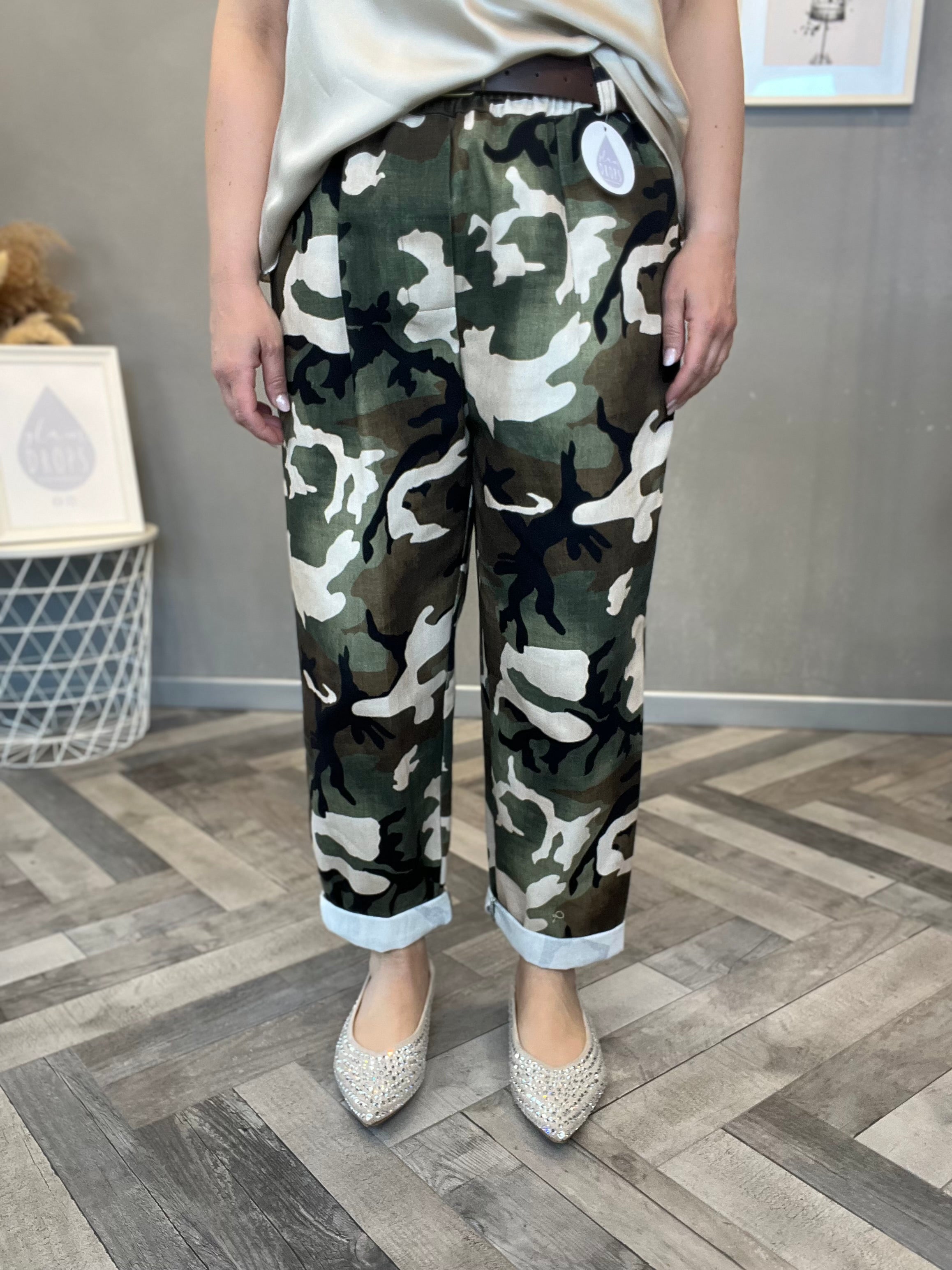 Pantalone camouflage relax