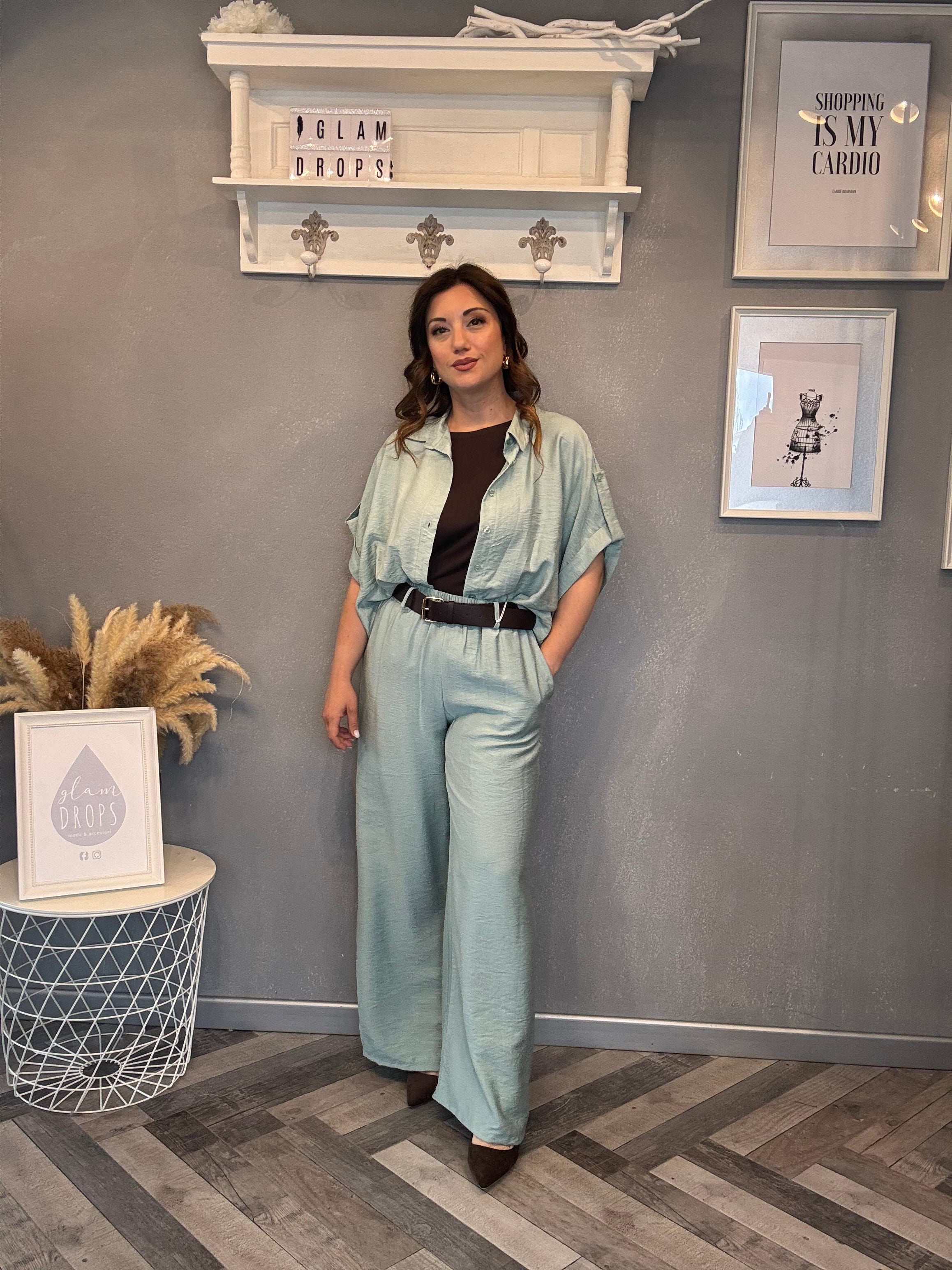 Camicia Nuance Verde acqua