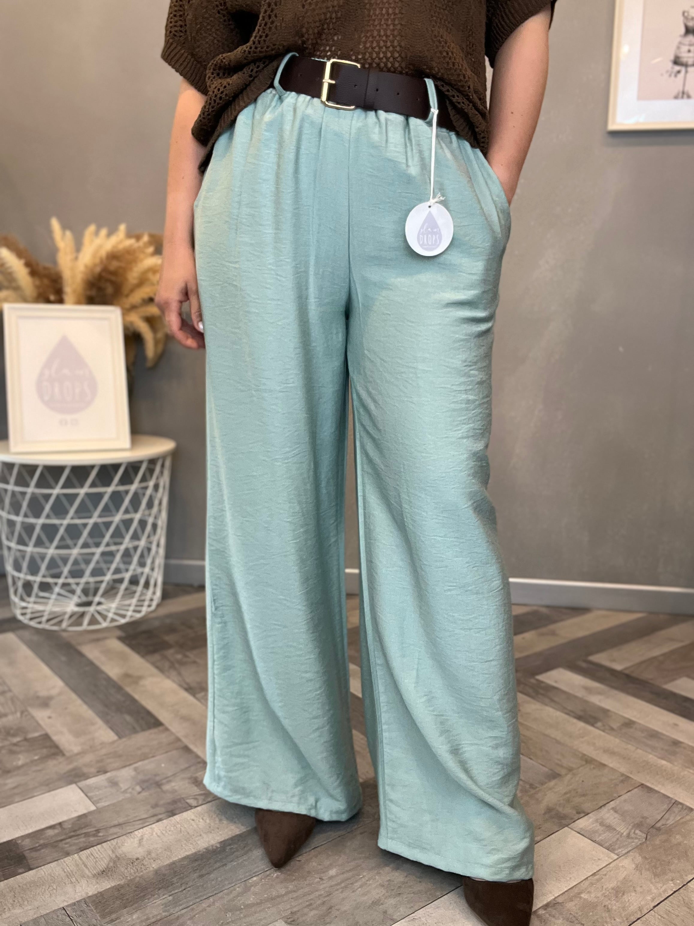 Pantalone Nuance Verde Acqua