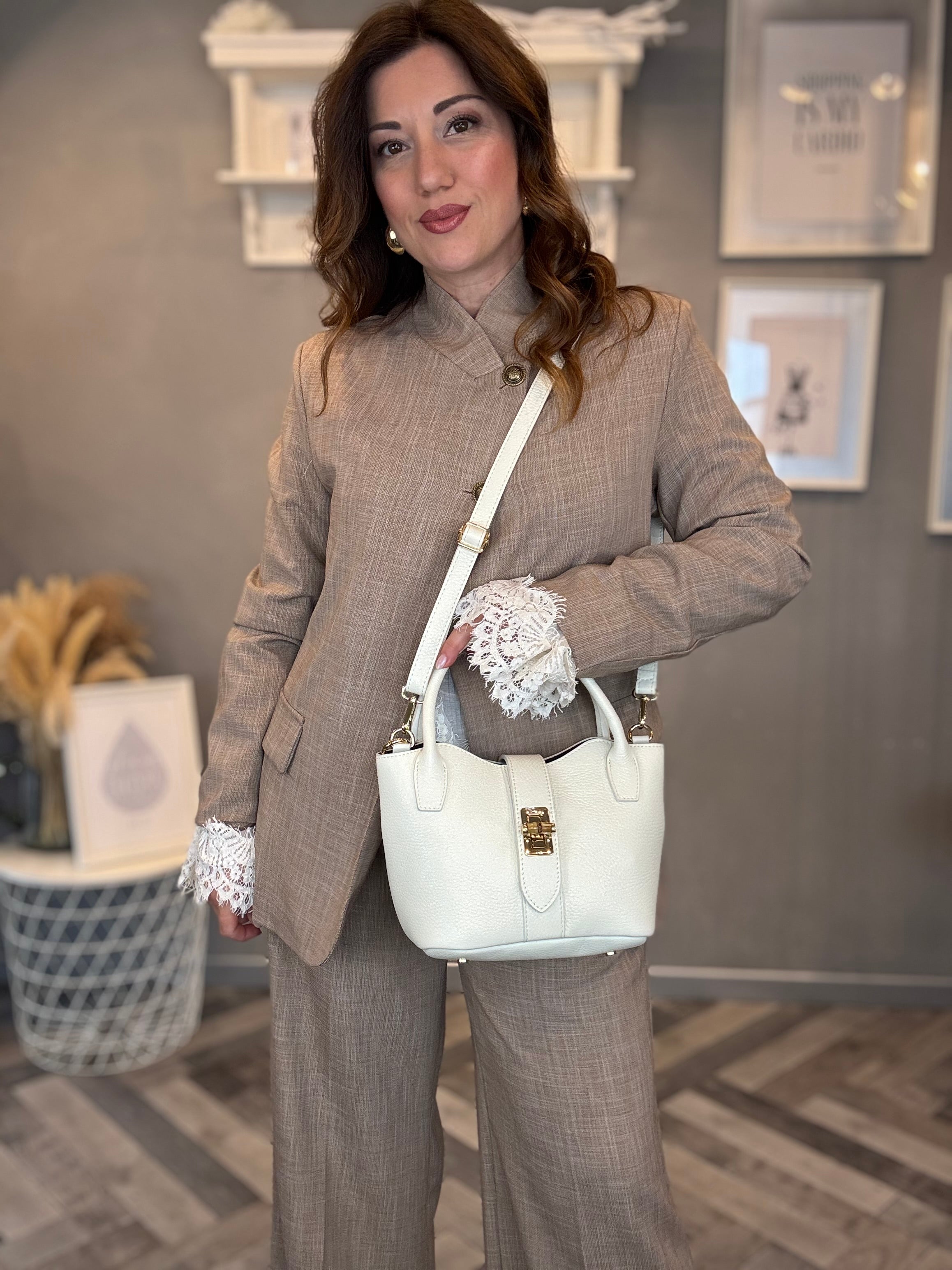 Borsa Daphne in vera pelle