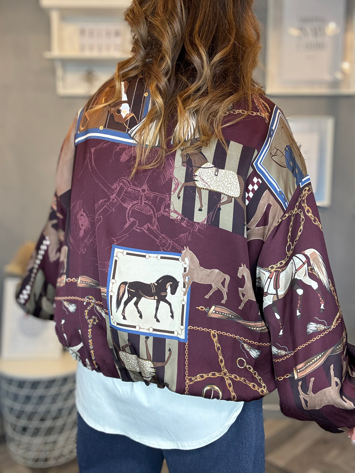 Bomber Equestrian bordeaux