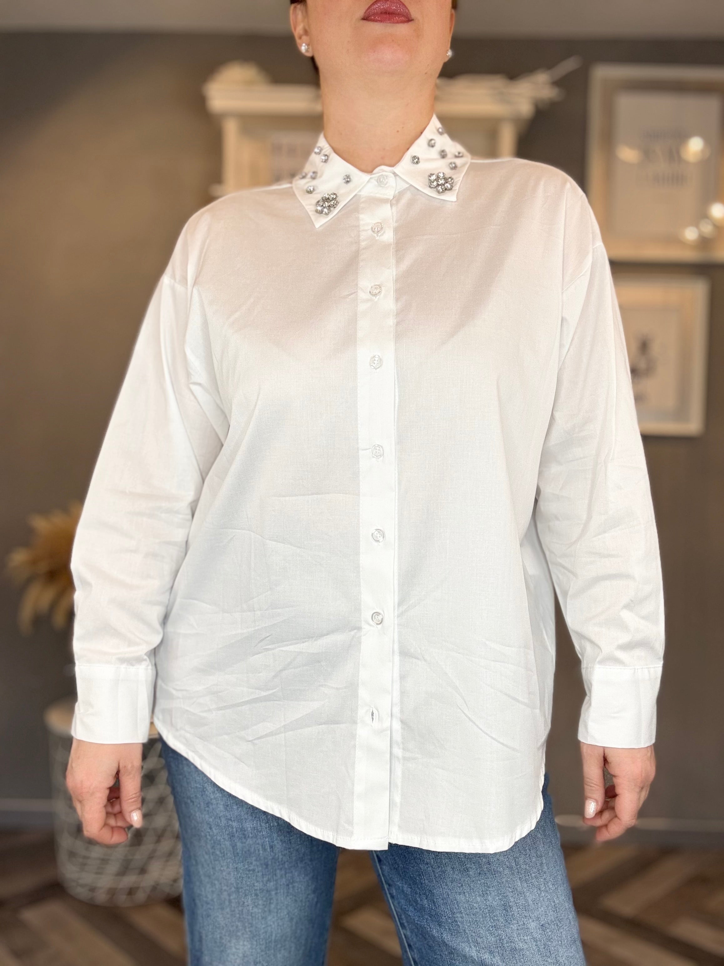 Camicia collo gioiello