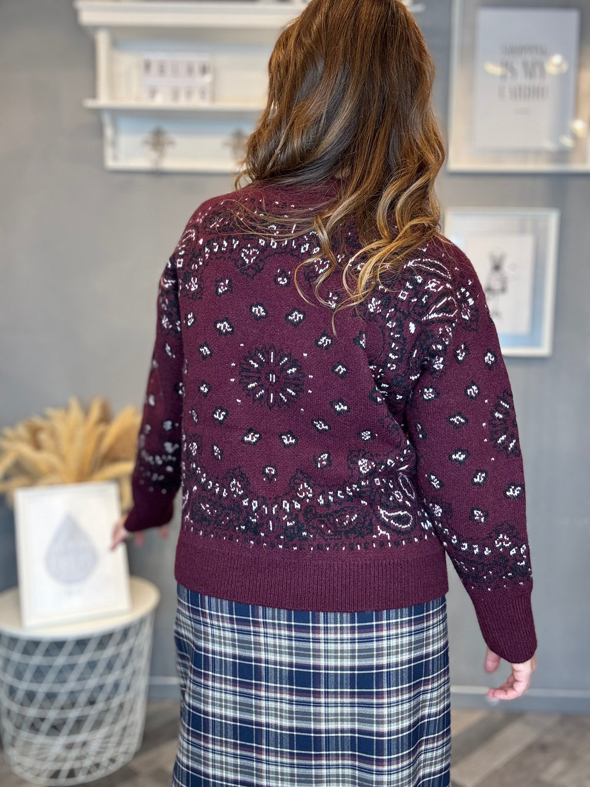 Maglione Bandana bordeaux